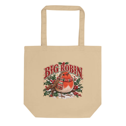 Big Robin Christmas tote bag, front