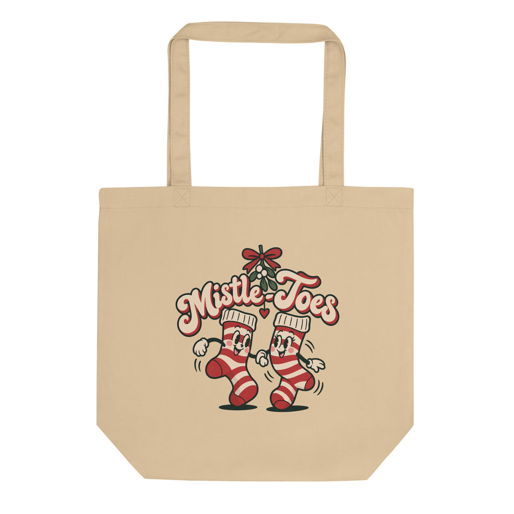 Mistle-Toes Christmas tote bag, front