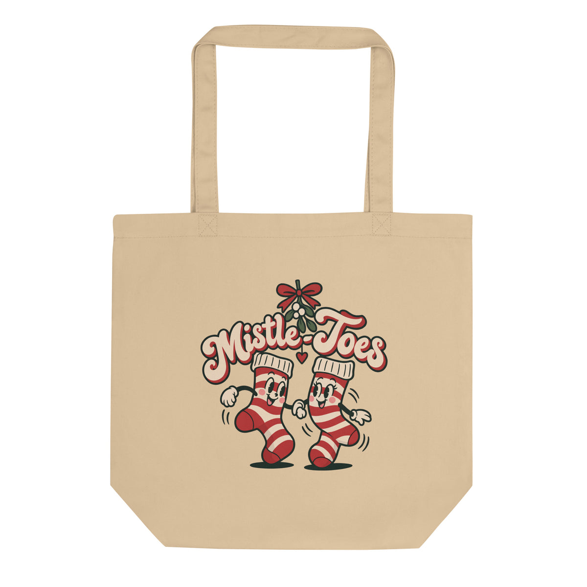 Mistle-Toes Christmas tote bag, front
