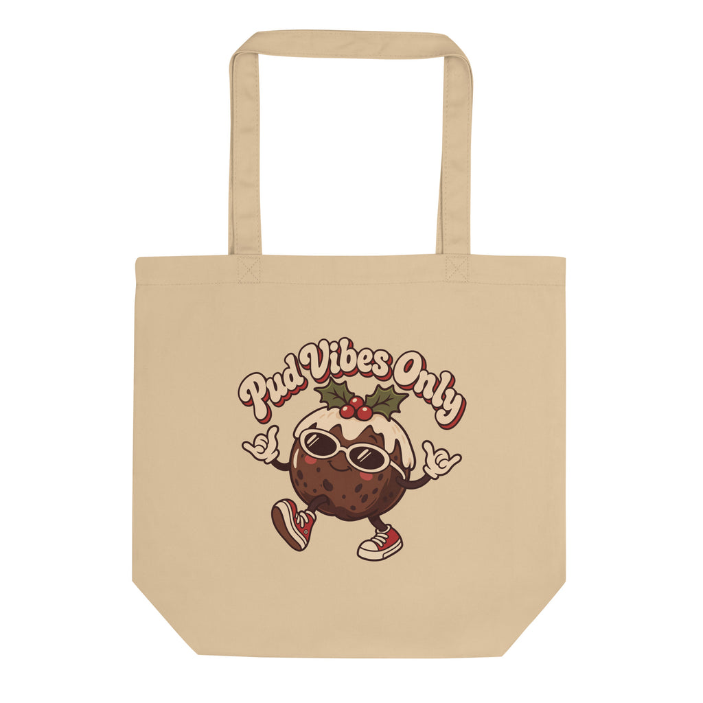 Pud Vibes Only Christmas tote bag, front