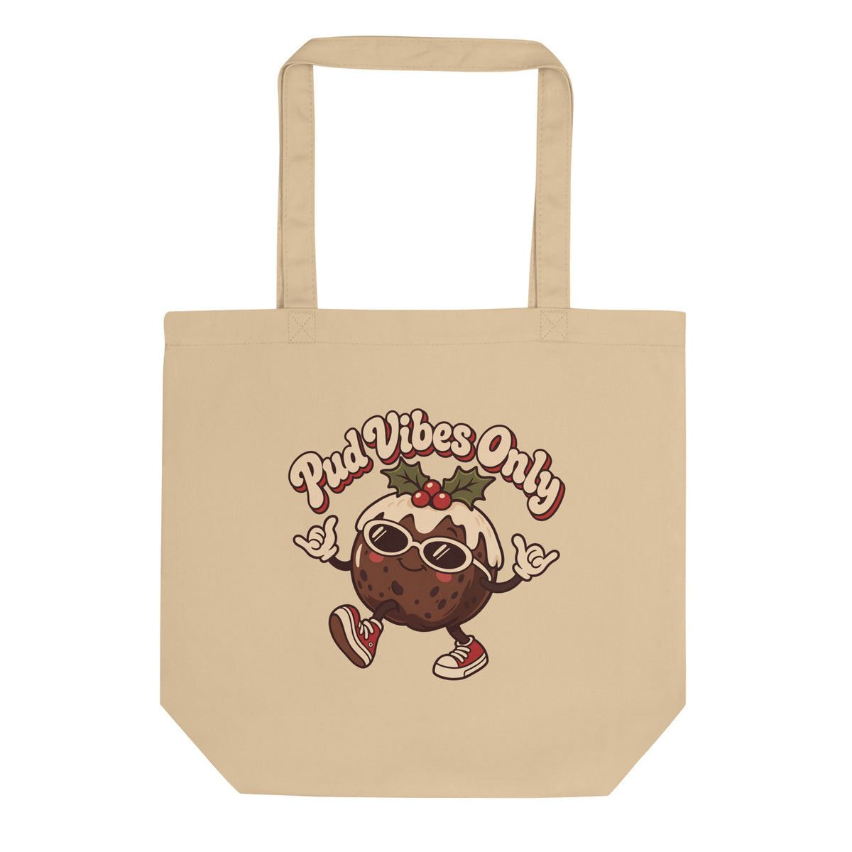 Pud Vibes Only Christmas tote bag, front