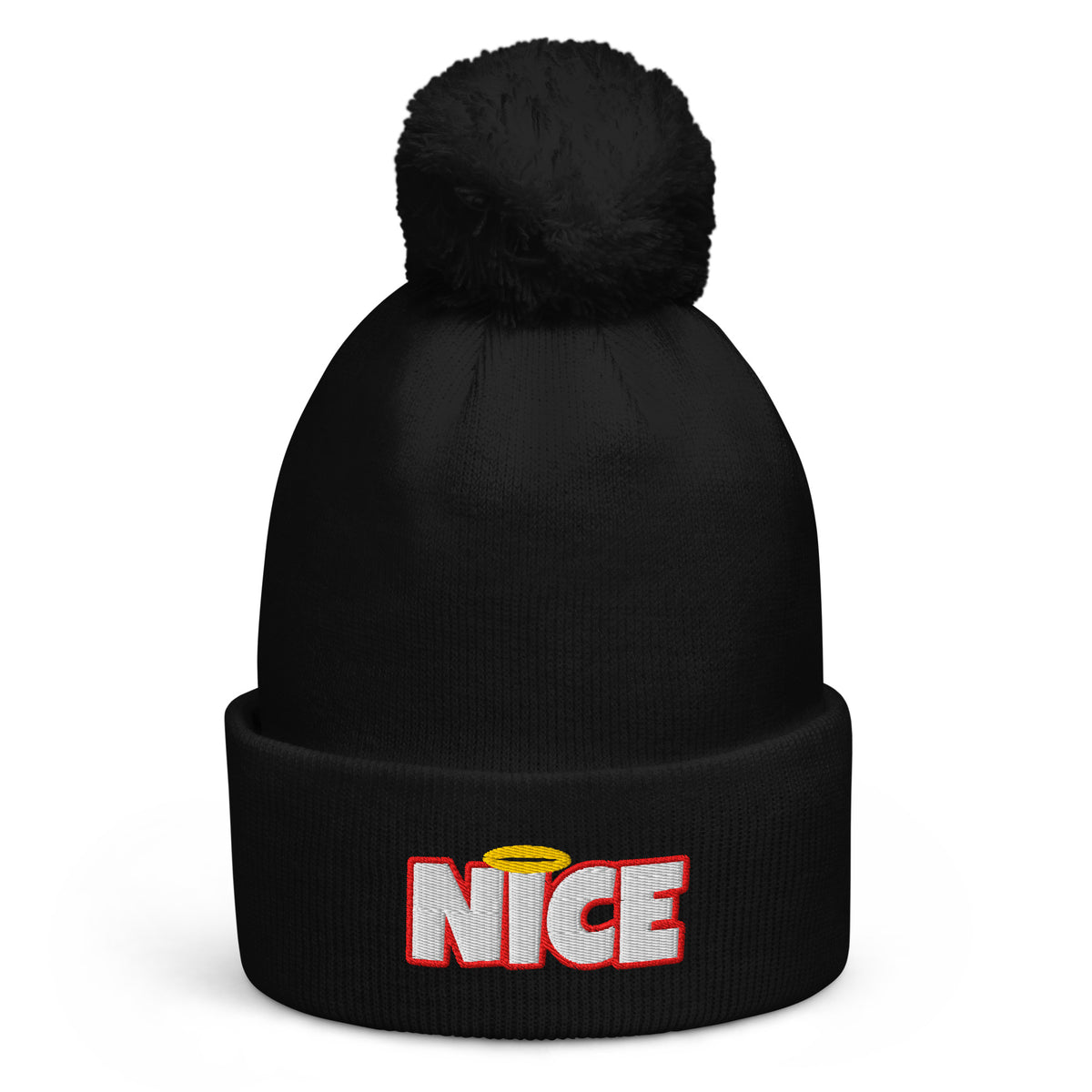 Nice Christmas pom-pom beanie in Black