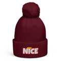 Nice Christmas pom-pom beanie in Burgundy