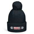 Merry Christmas Twin Flakes Pom-Pom Beanie - Ricki Robin