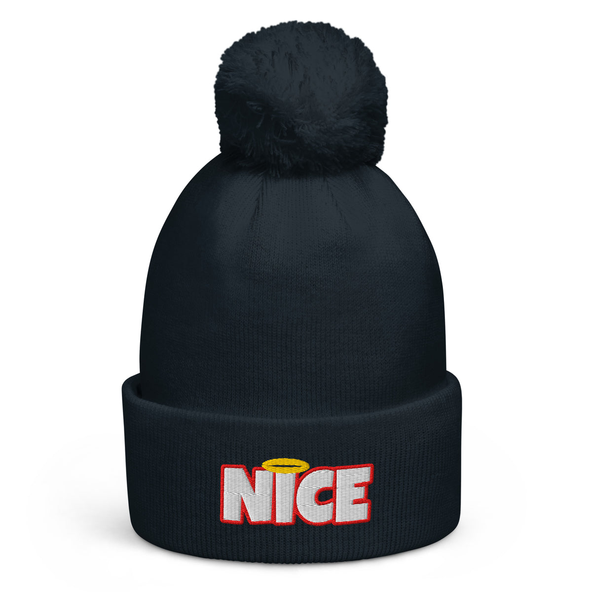 Nice Christmas pom-pom beanie in French Navy