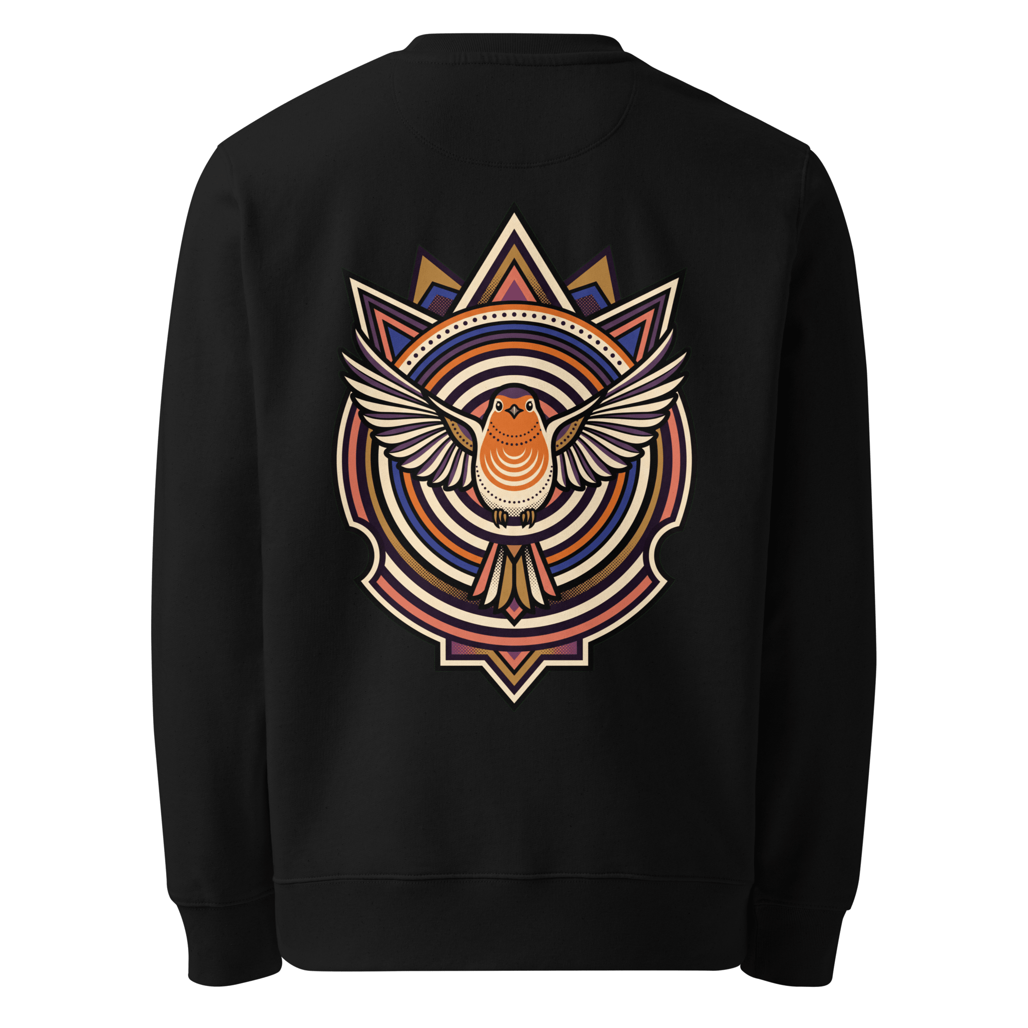 Arched Shield Sweater - Abstract Robin