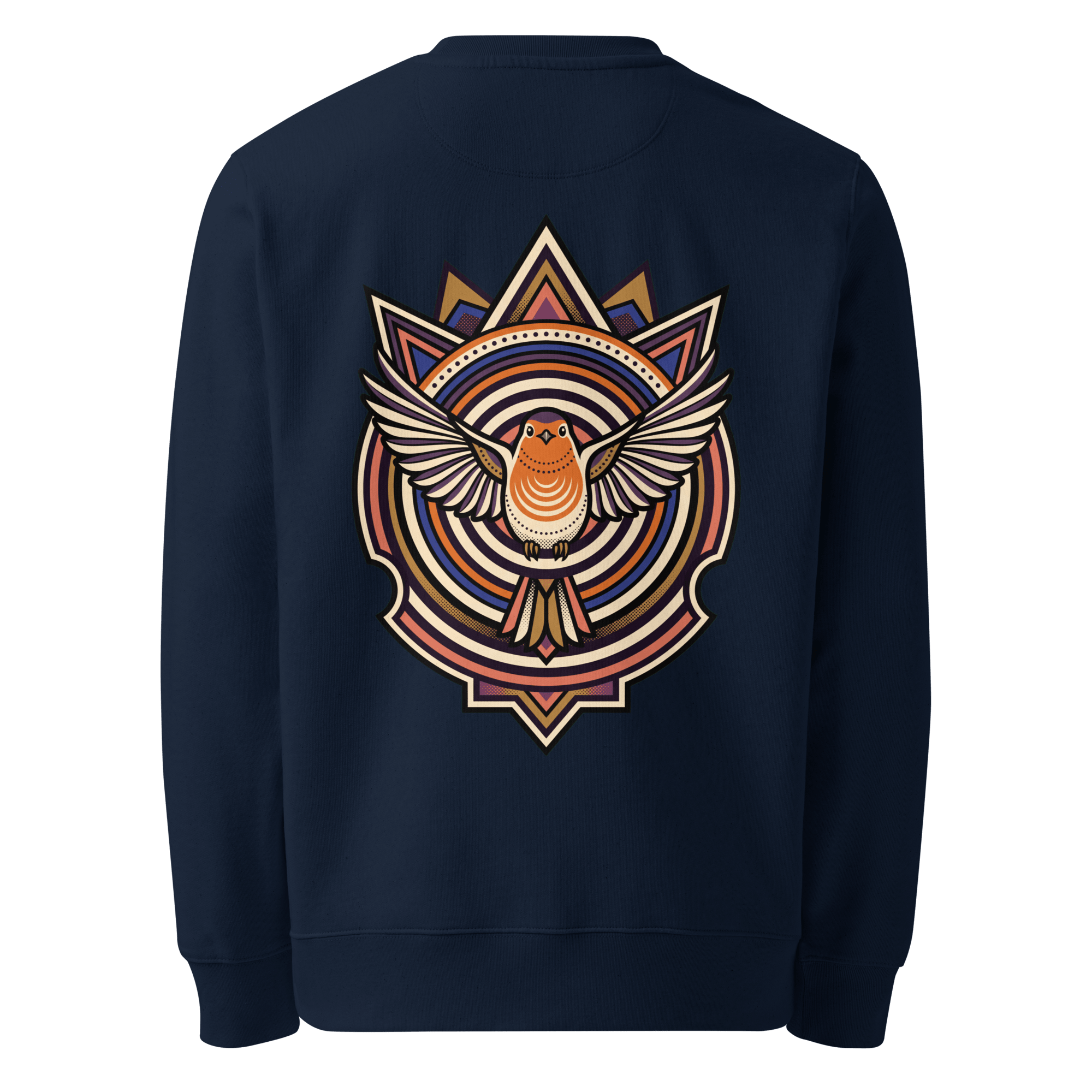 Arched Shield Sweater - Abstract Robin