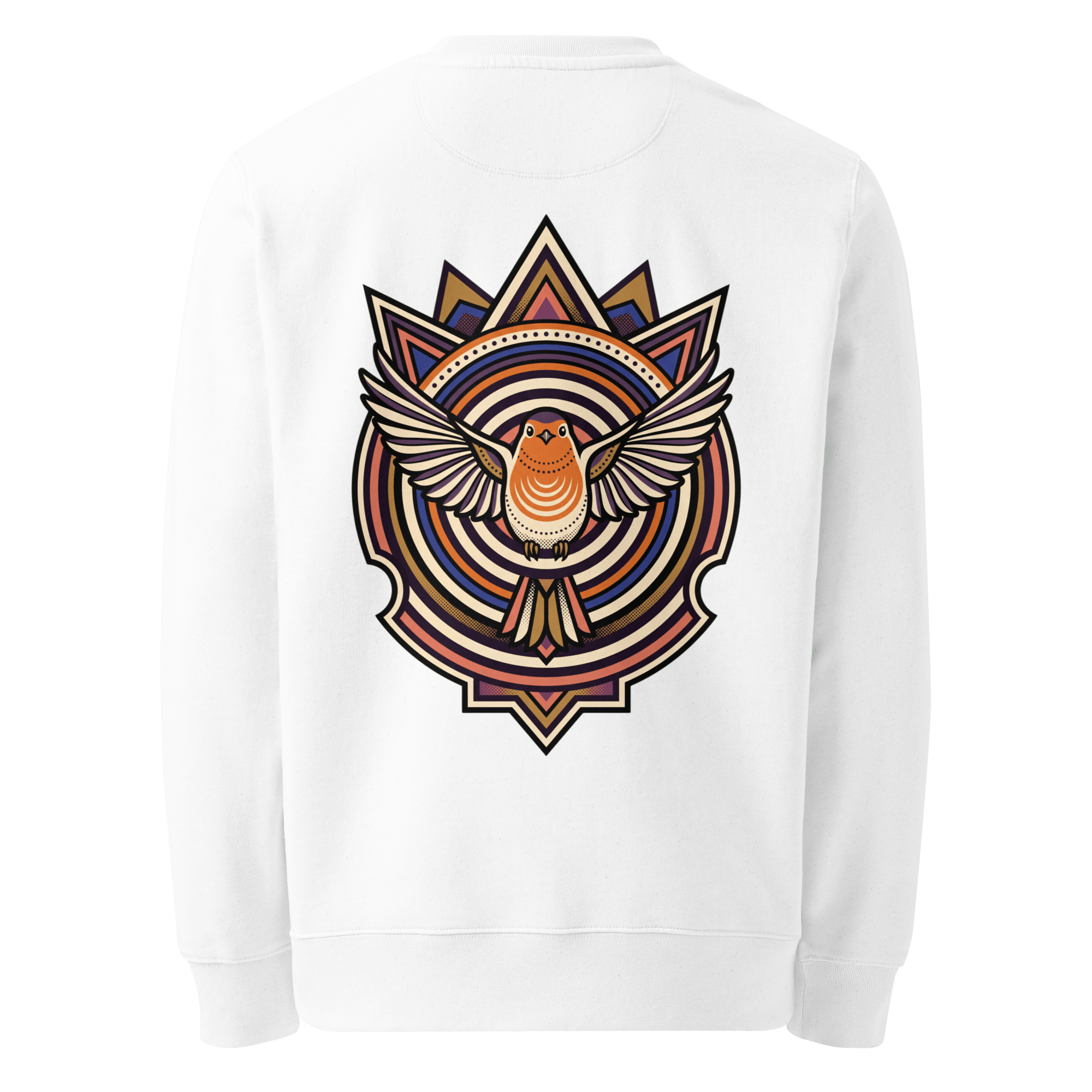 Arched Shield Sweater - Abstract Robin