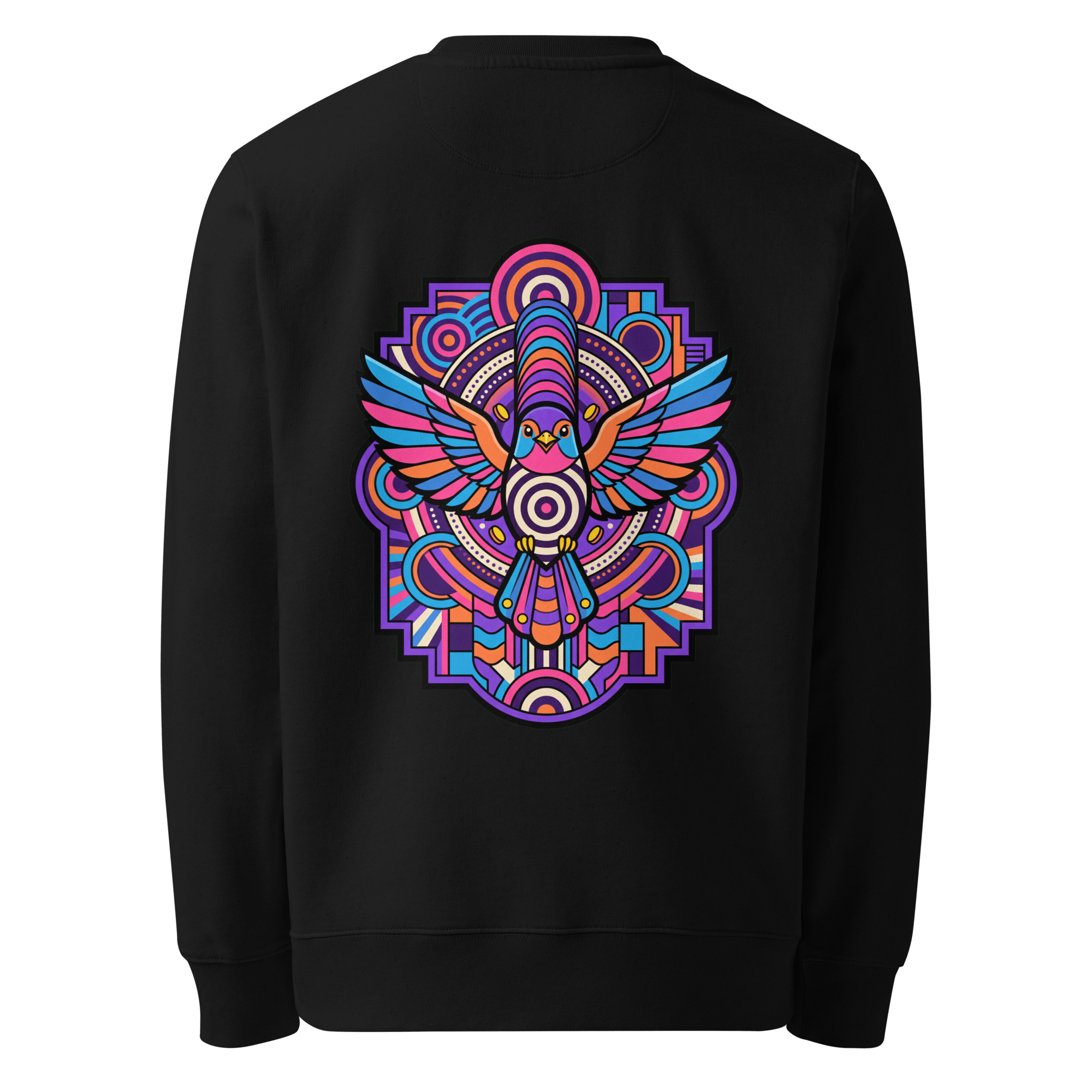 Cobalt Totem Sweater - Abstract Robin