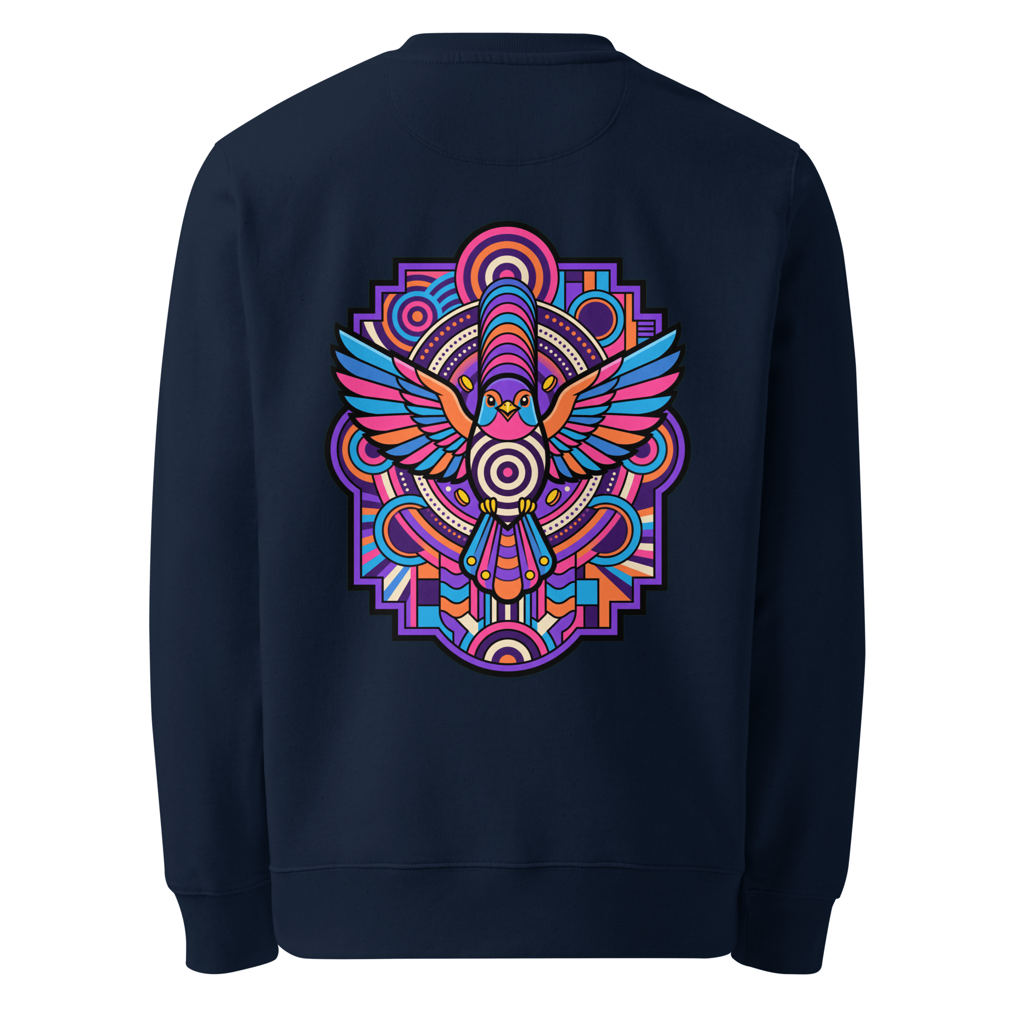 Cobalt Totem Sweater - Abstract Robin