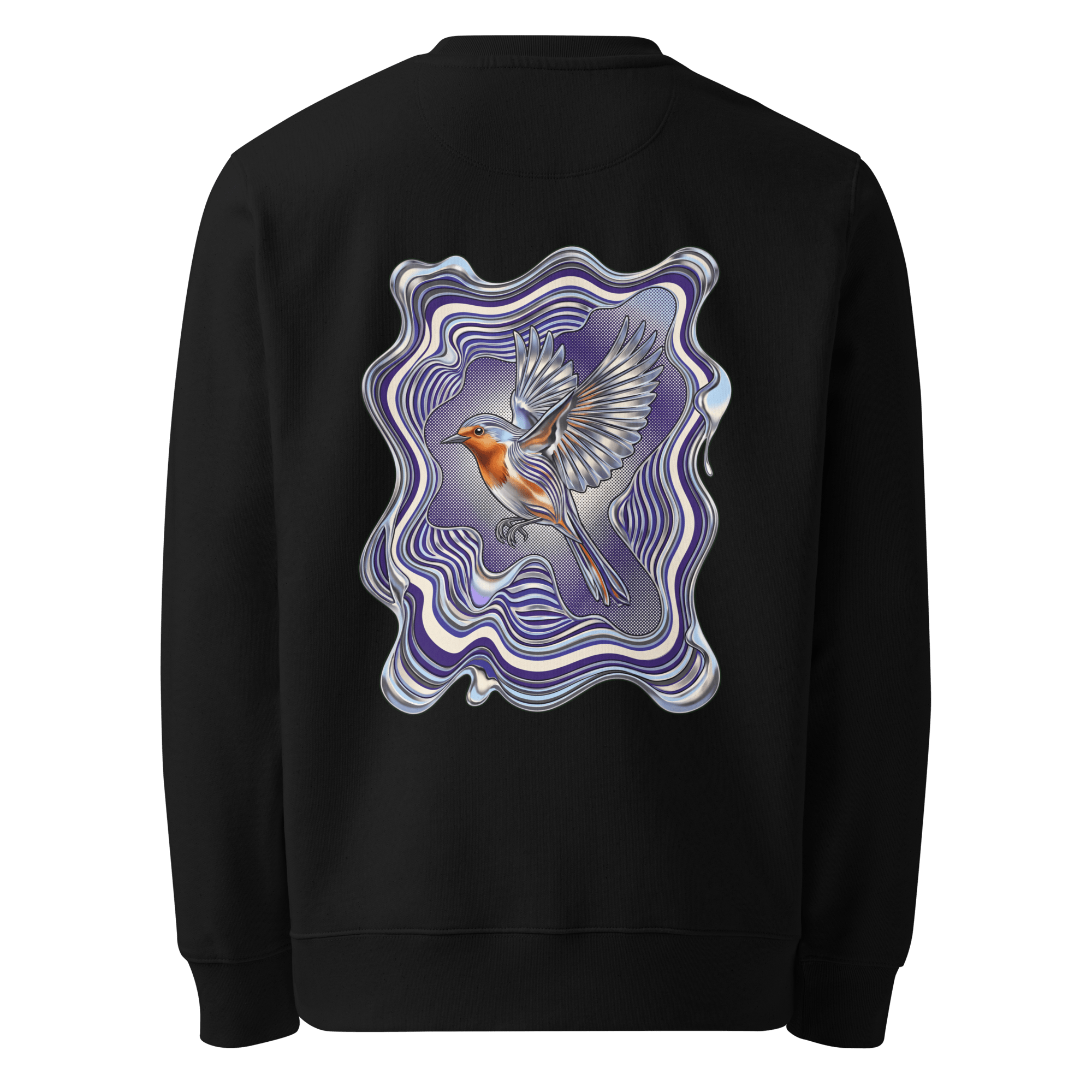 Liquid Chrome Sweater - Abstract Robin