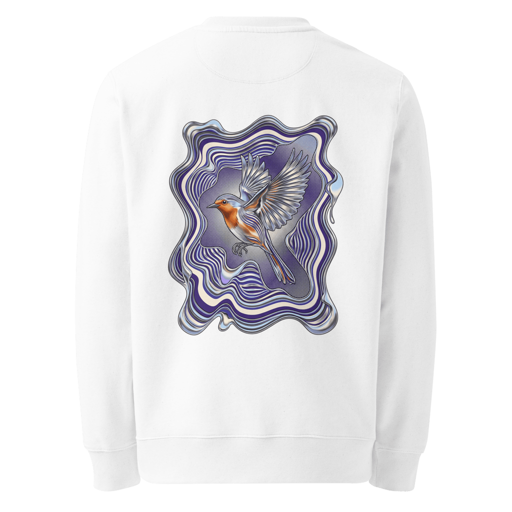 Liquid Chrome Heavyweight Sweatshirt - Abstract Robin
