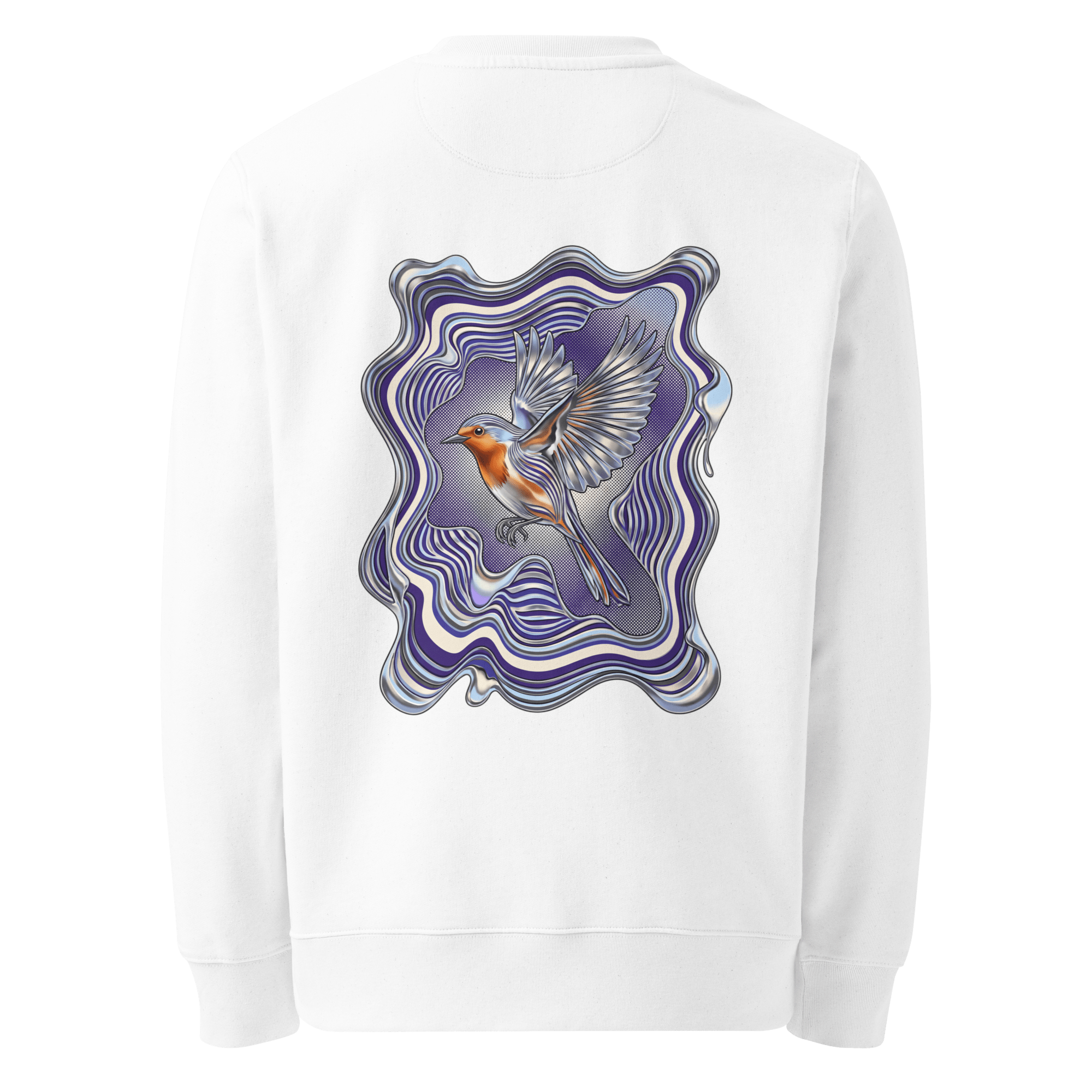 Liquid Chrome Sweater - Abstract Robin
