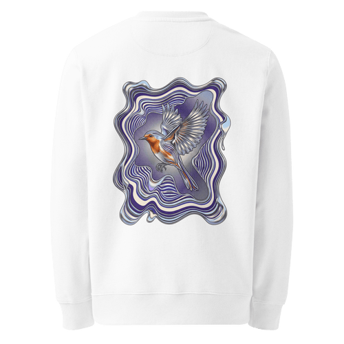 Liquid Chrome Heavyweight Sweatshirt - Abstract Robin