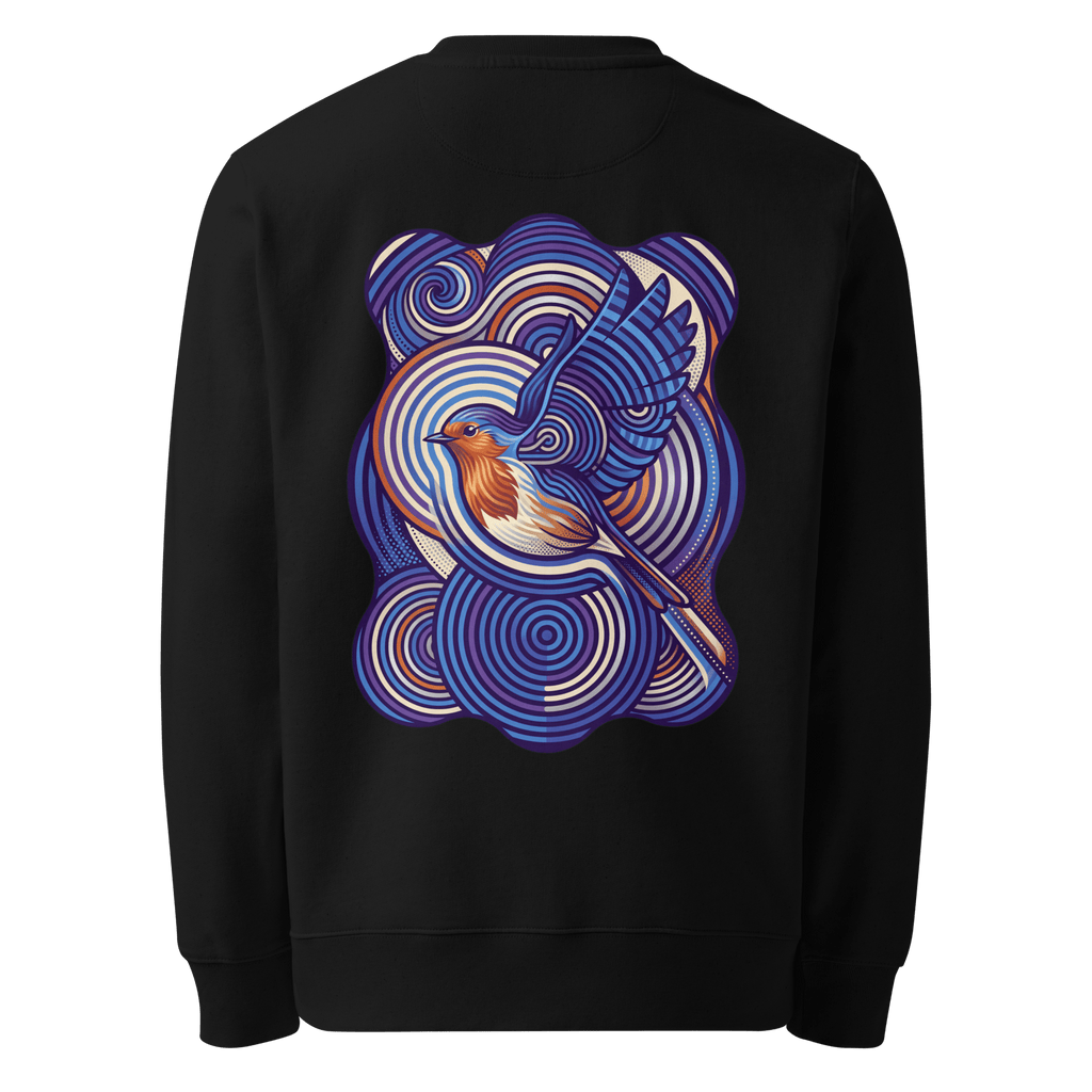 Ribbon Swirl Sweater - Abstract Robin