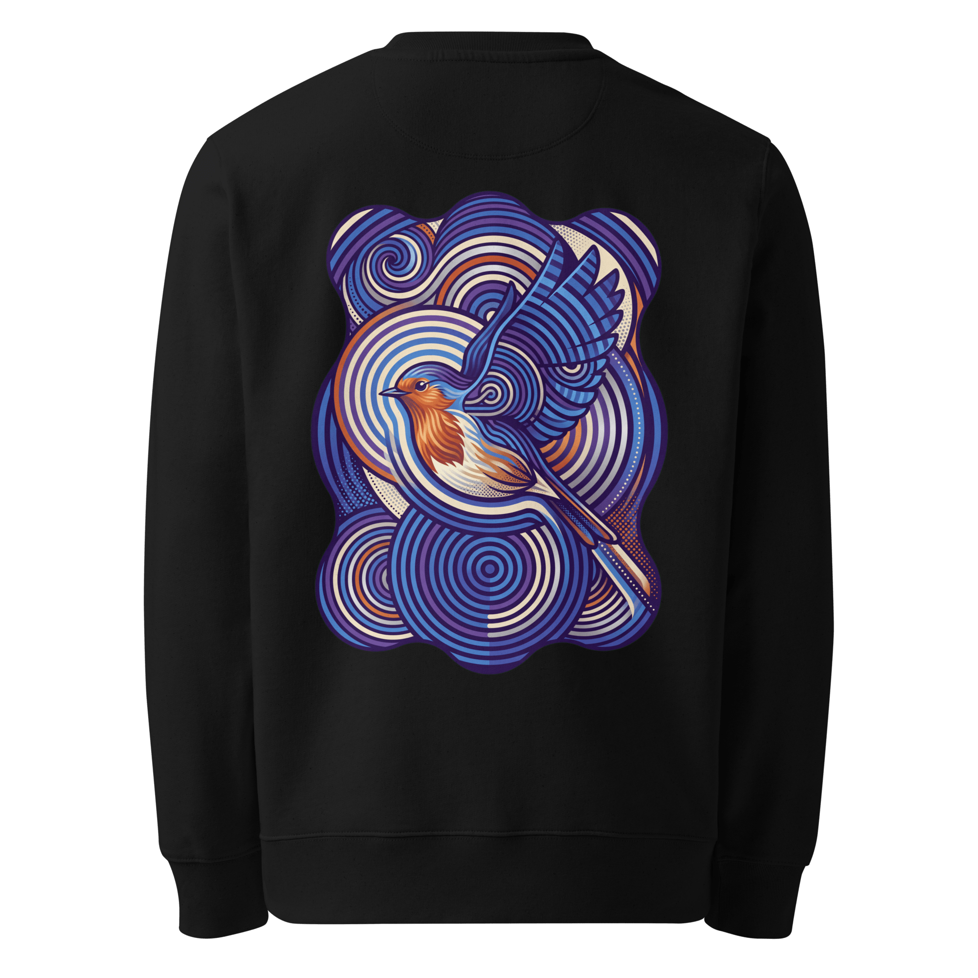 Ribbon Swirl Sweater - Abstract Robin