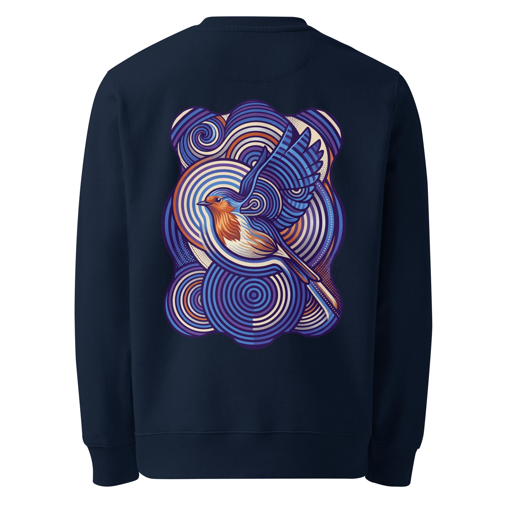 Ribbon Swirl Sweater - Abstract Robin