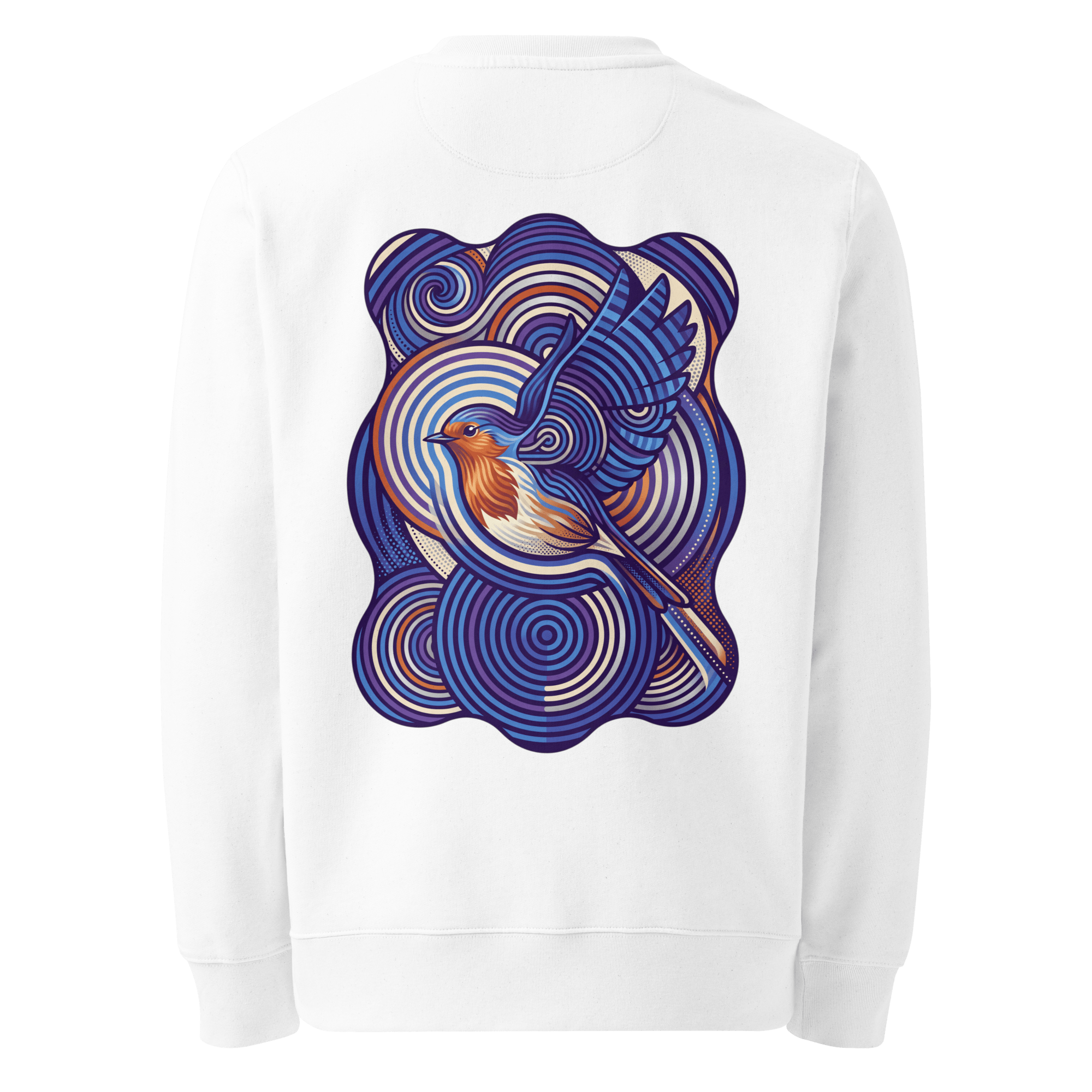 Ribbon Swirl Sweater - Abstract Robin
