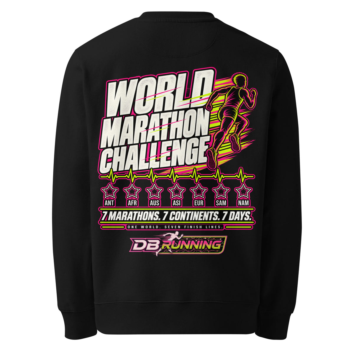 World Marathon Challenge Male - Heavyweight Sweatshirt - DB Running
