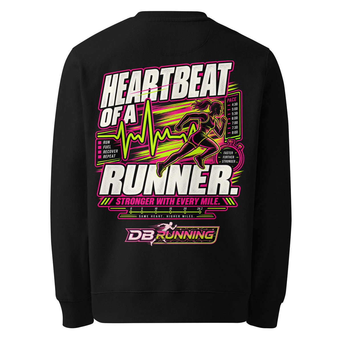 Heartbeat of a Runner Female - Heavyweight Sweatshirt - DB Running