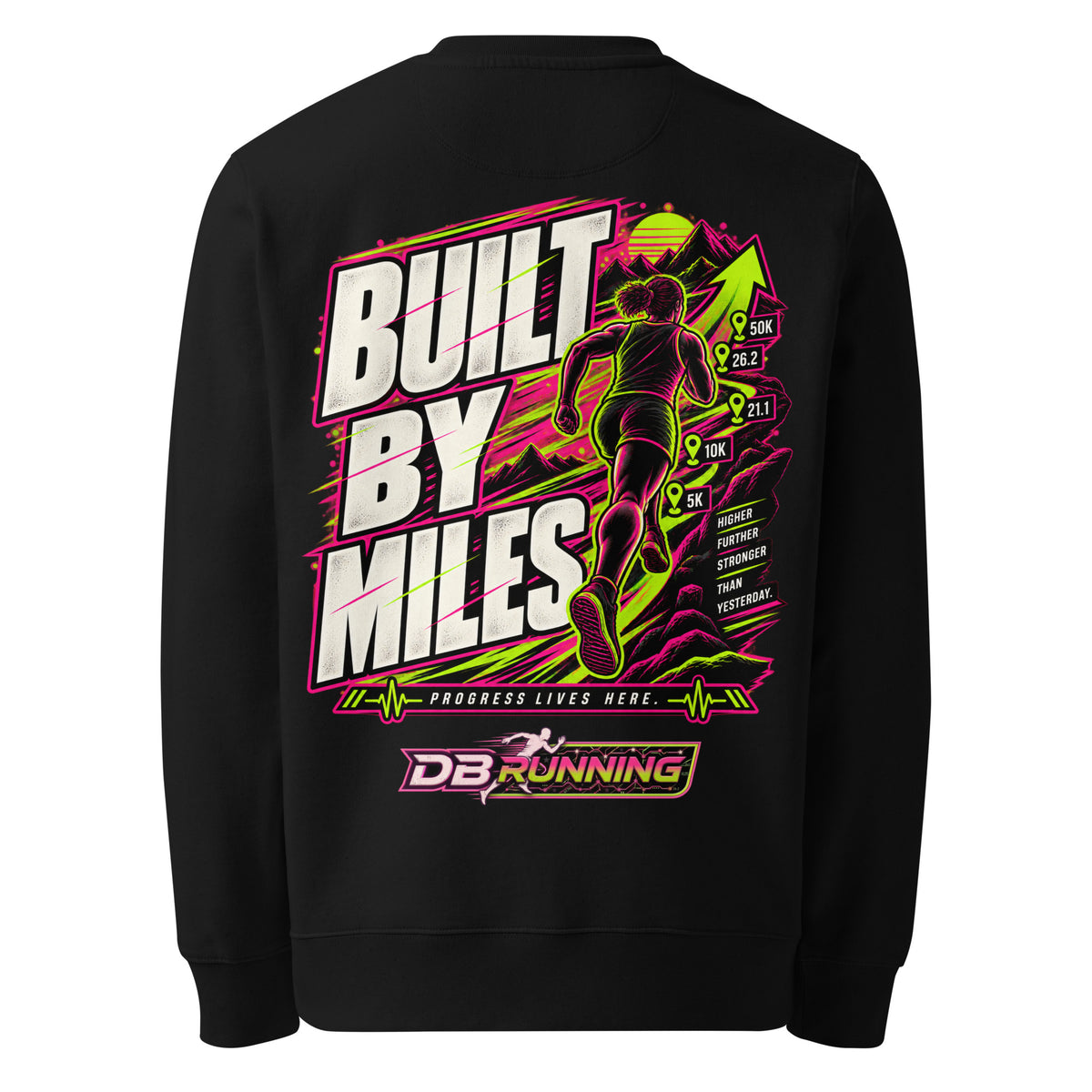 Built by Miles Female - Heavyweight Sweatshirt - DB Running