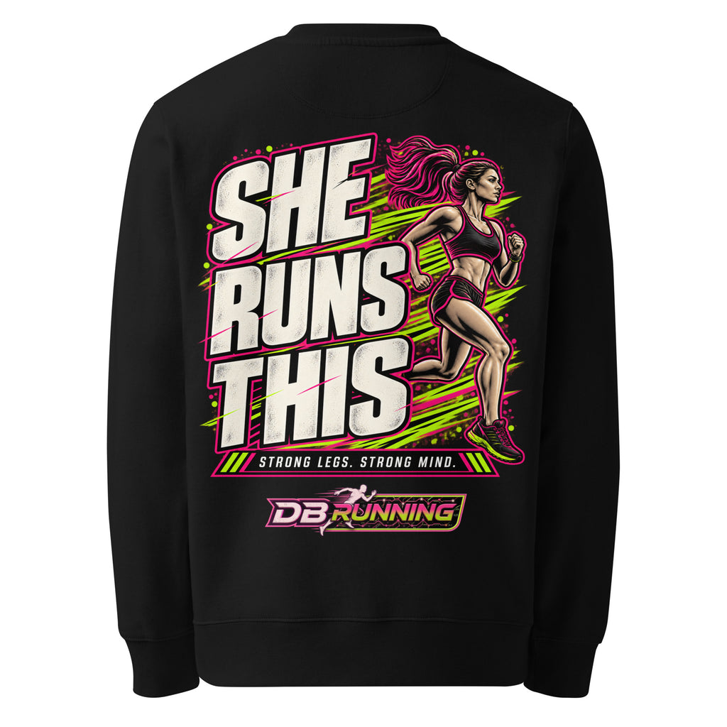 She Runs This - Heavyweight Sweatshirt - DB Running
