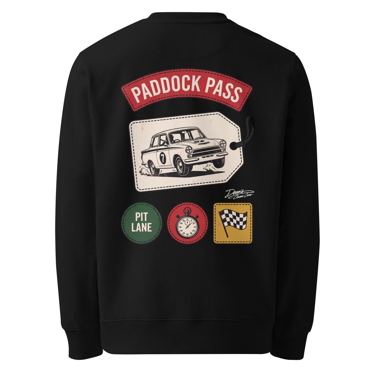 Cortina Paddock Pass Seven Heavyweight Sweatshirt - Dean's Classic Cars