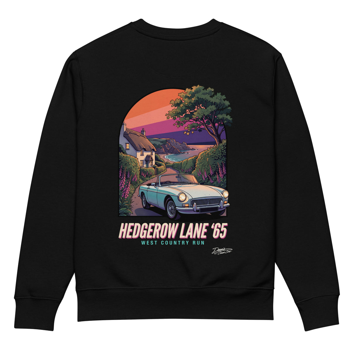 MGB Roadster Hedgerow Lane Heavyweight Sweatshirt - Dean's Classic Cars