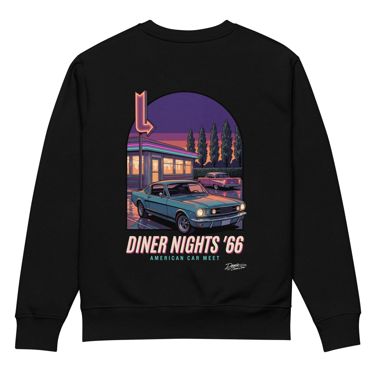 Mustang GT Diner Nights Heavyweight Sweatshirt - Dean's Classic Cars