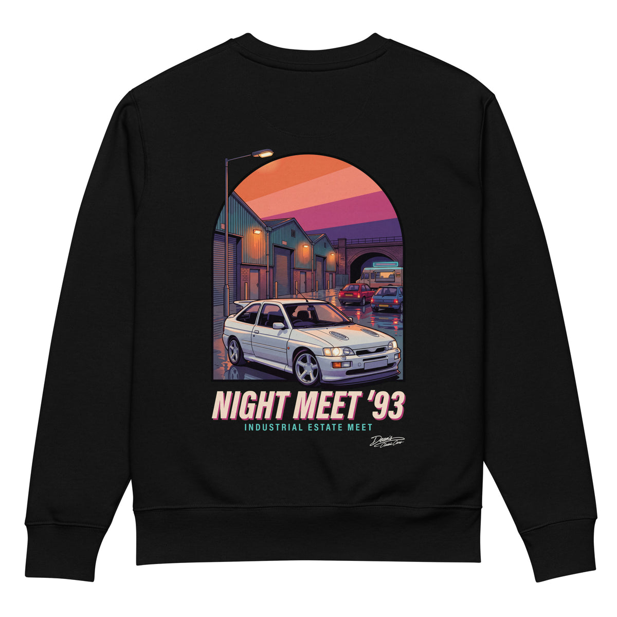 Escort Cosworth Night Meet Heavyweight Sweatshirt - Dean's Classic Cars