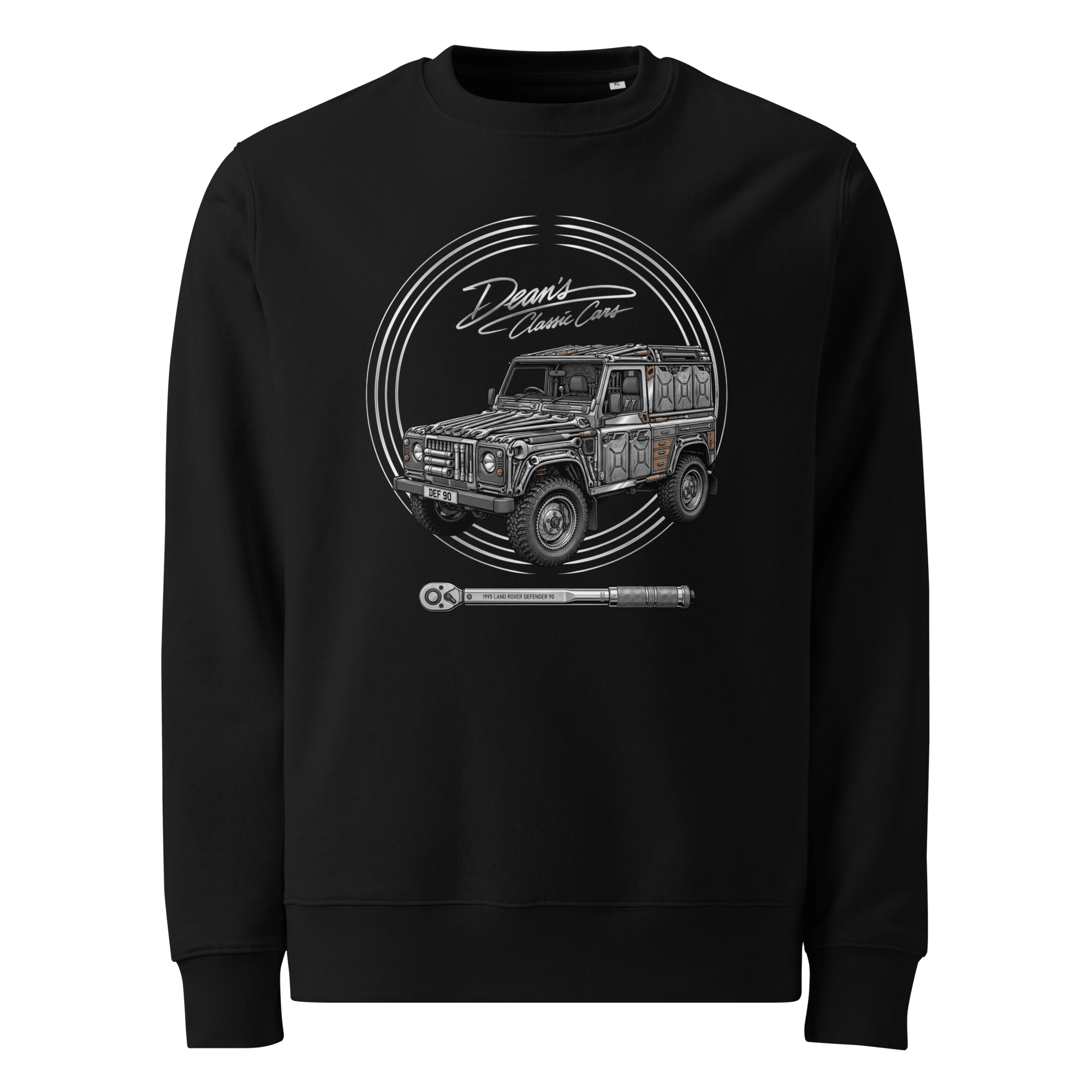 Defender Ninety Jerry Can Heavyweight Sweatshirt - Dean's Classic Cars