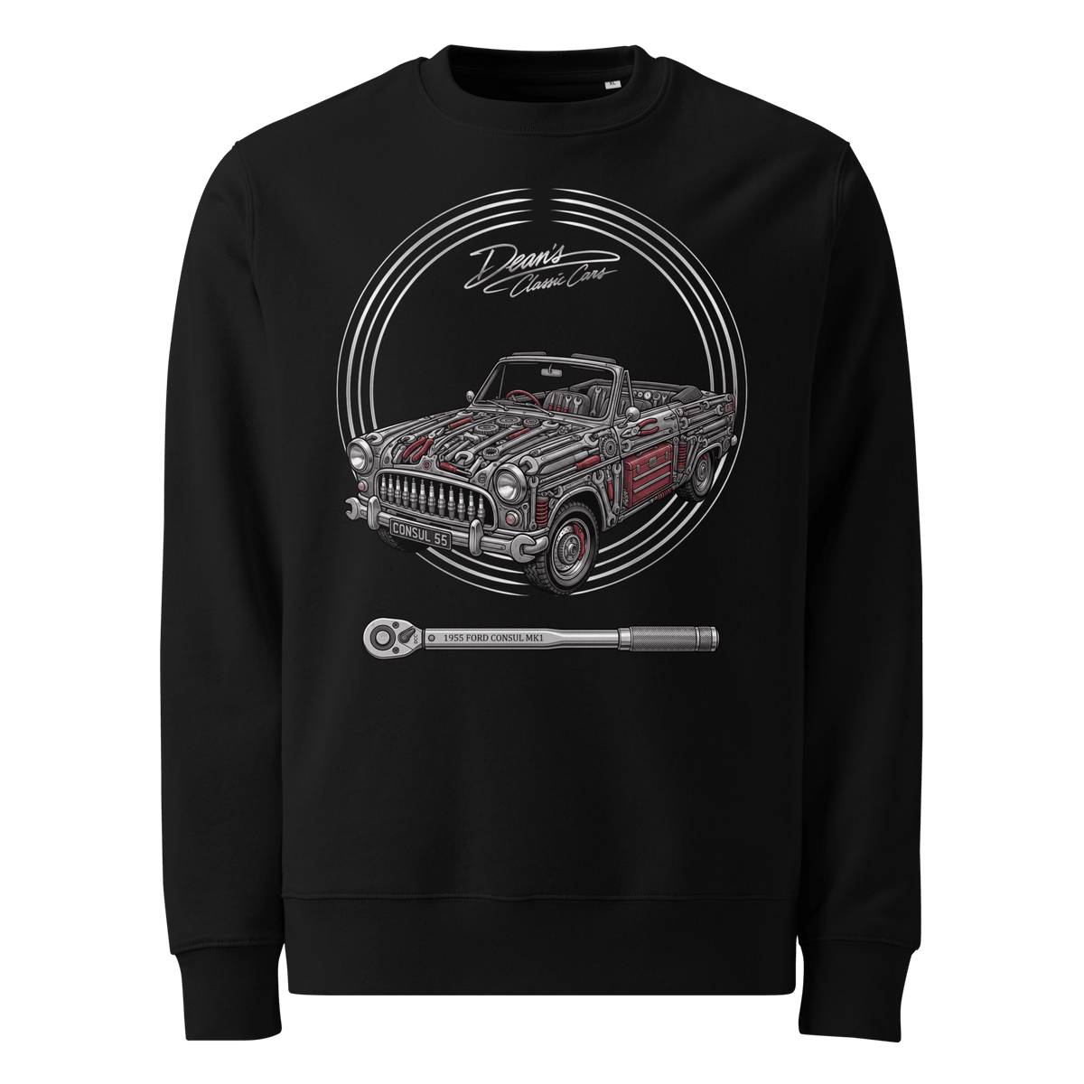 Consul Convertible Chrome Forged Heavyweight Sweatshirt - Dean's Classic Cars