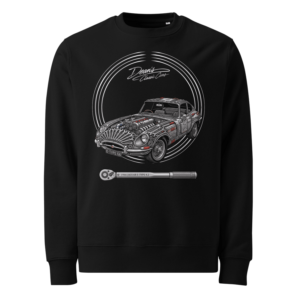 E Type Triple Wiper Heavyweight Sweatshirt - Dean's Classic Cars