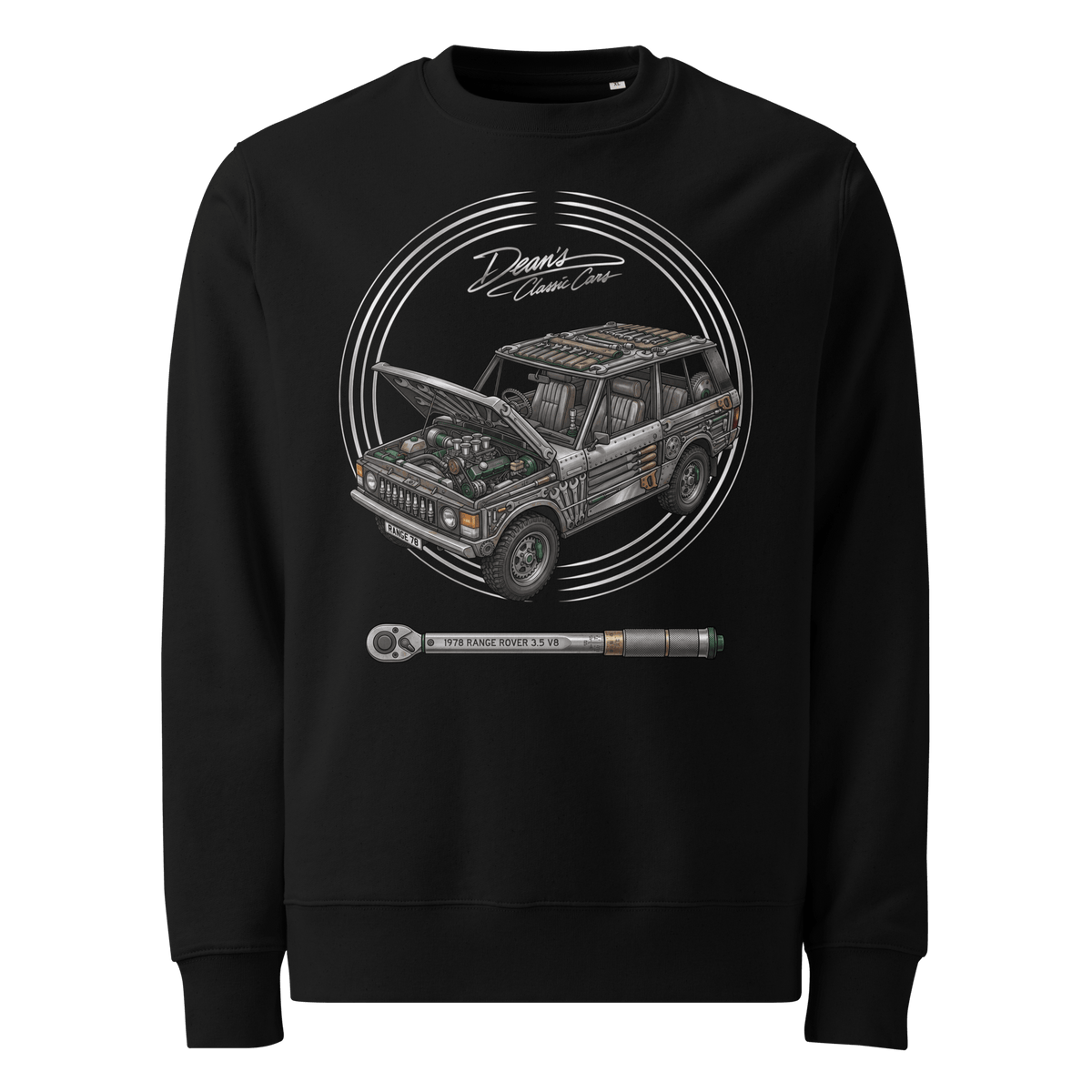 Range Rover Roof Rack Heavyweight Sweatshirt - Dean's Classic Cars