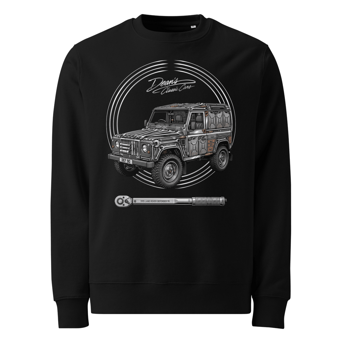 Defender Ninety Jerry Can Heavyweight Sweatshirt - Dean's Classic Cars