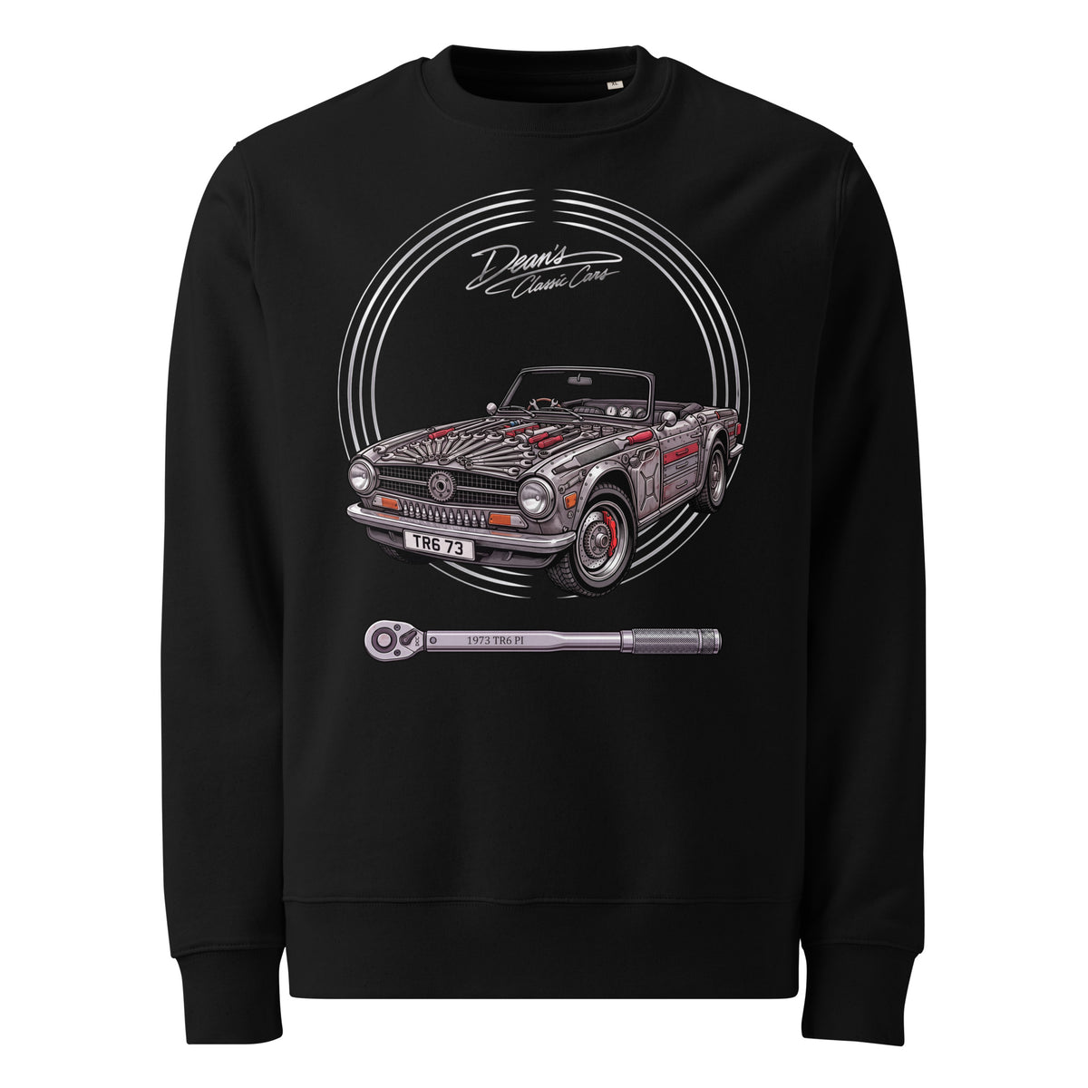 TR6 PI Spark Plug Heavyweight Sweatshirt - Dean's Classic Cars