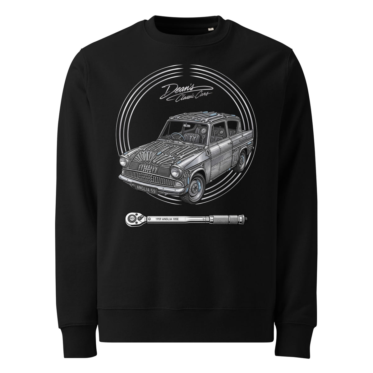 Anglia 105E Spanner Fan Heavyweight Sweatshirt - Dean's Classic Cars