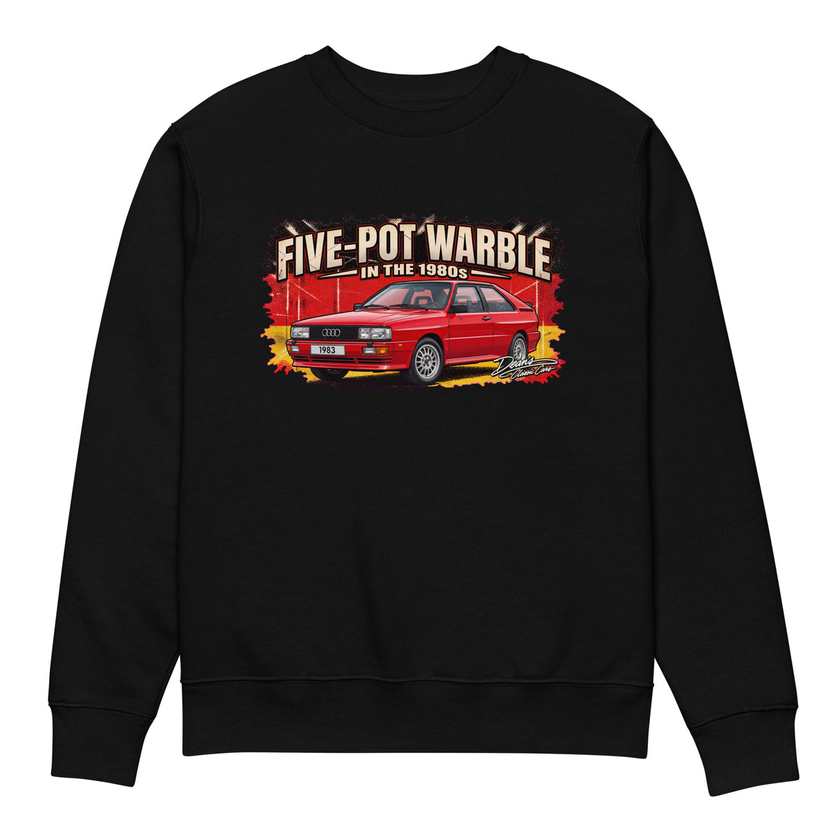 Quattro Coupe Tornado Red Heavyweight Sweatshirt - Dean's Classic Cars