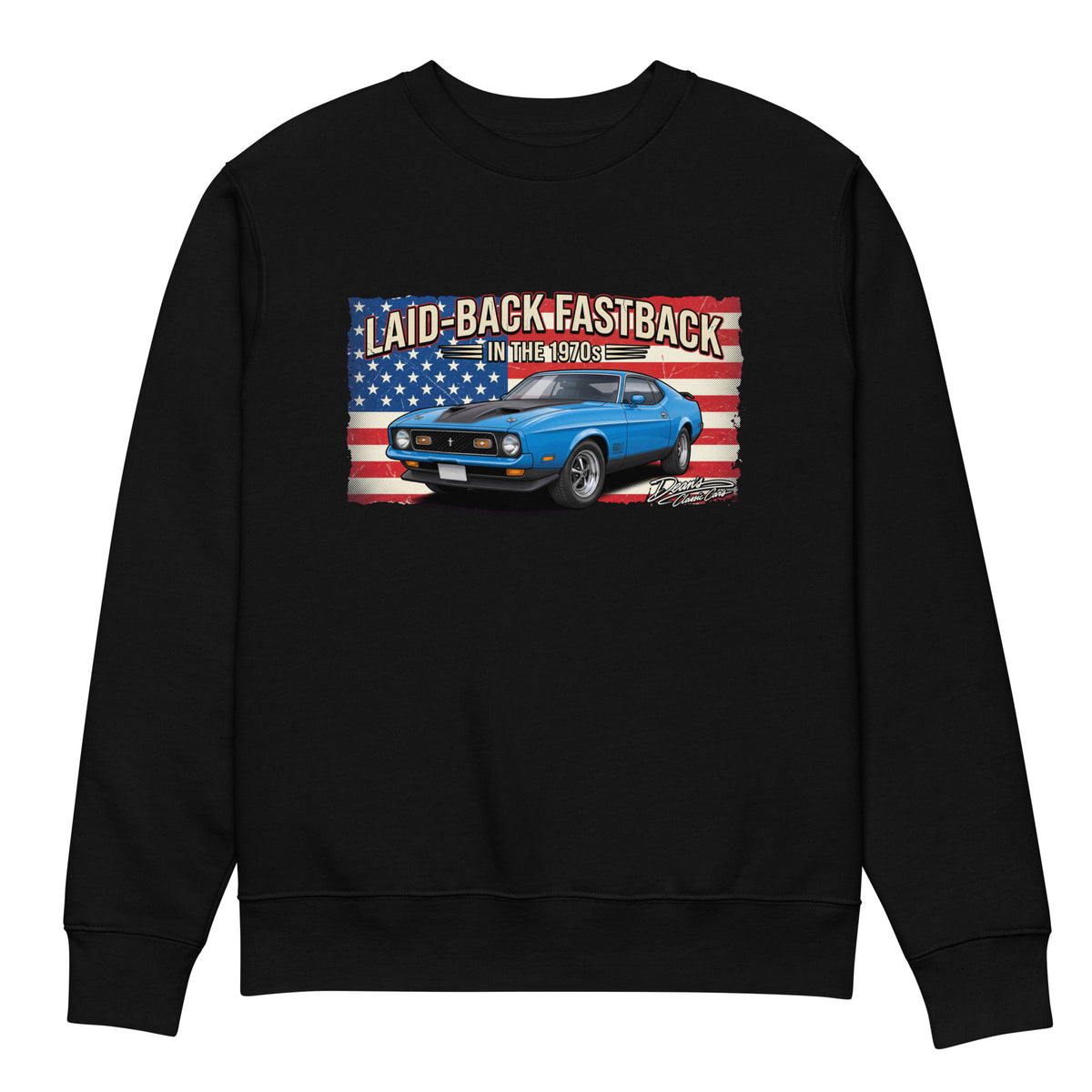Mach 1 Grabber Blue Heavyweight Sweatshirt - Dean's Classic Cars