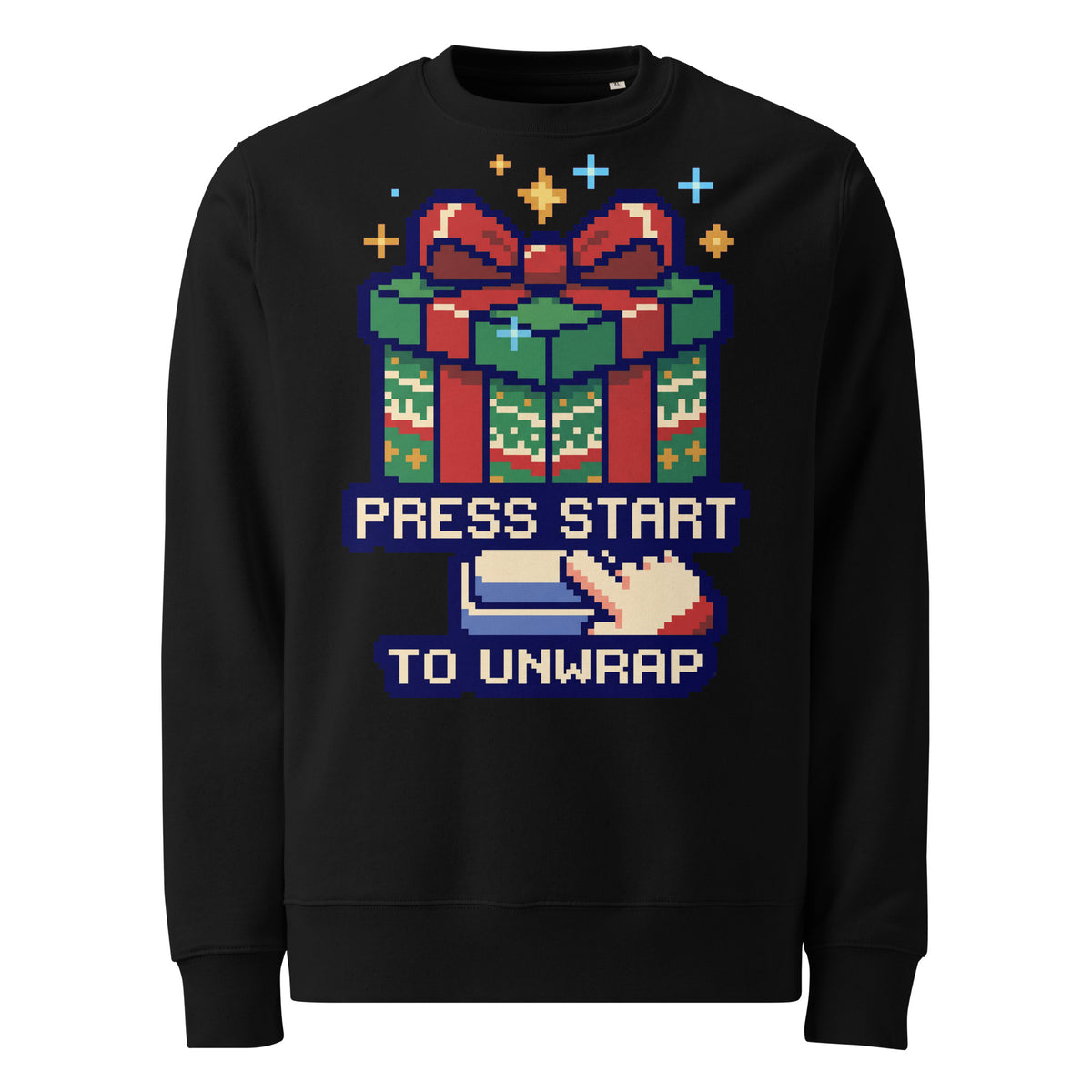 Press Start To Unwrap Christmas Heavyweight Sweatshirt - Ricki Robin