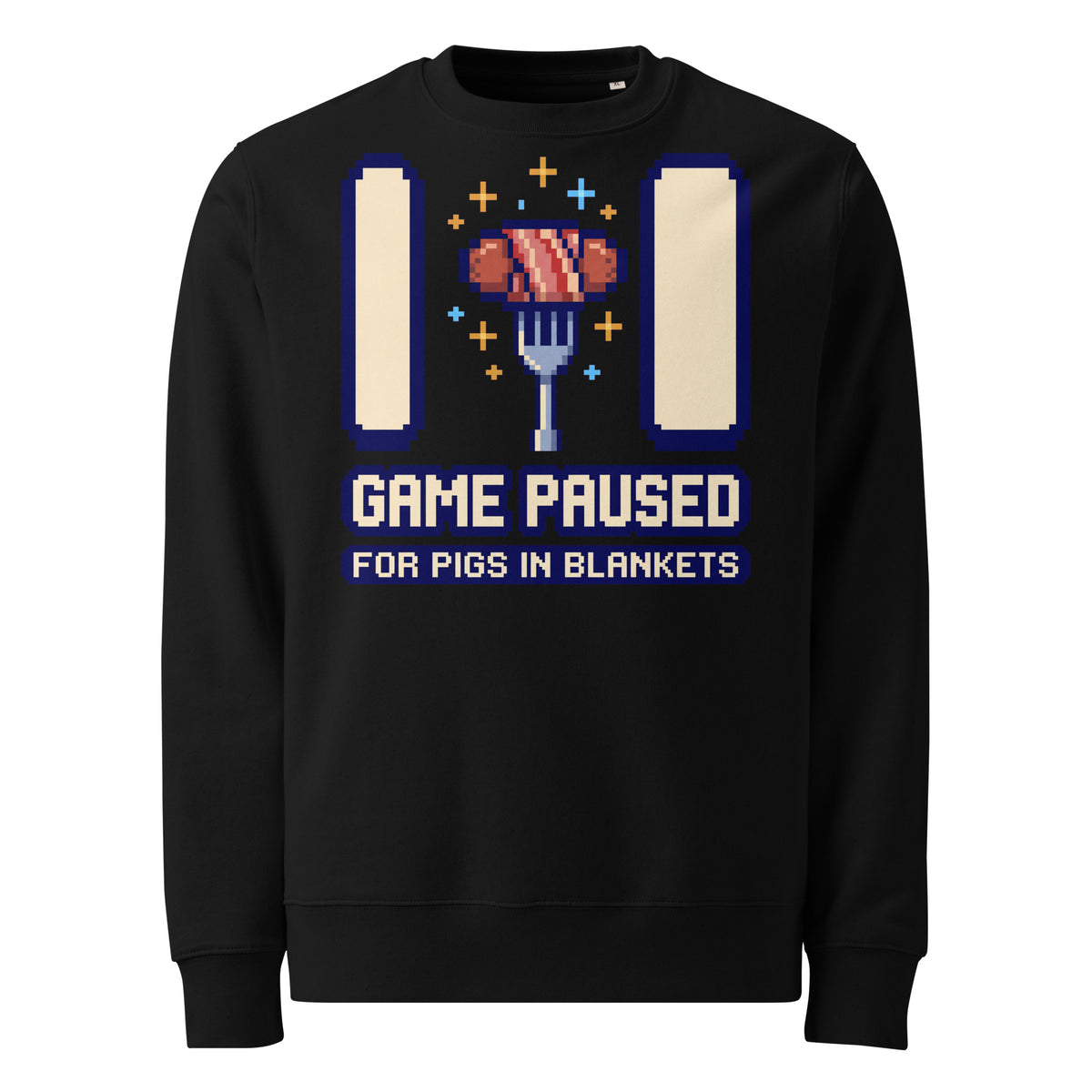 Game Paused For Pigs In Blankets Christmas Heavyweight Sweatshirt - Ricki Robin