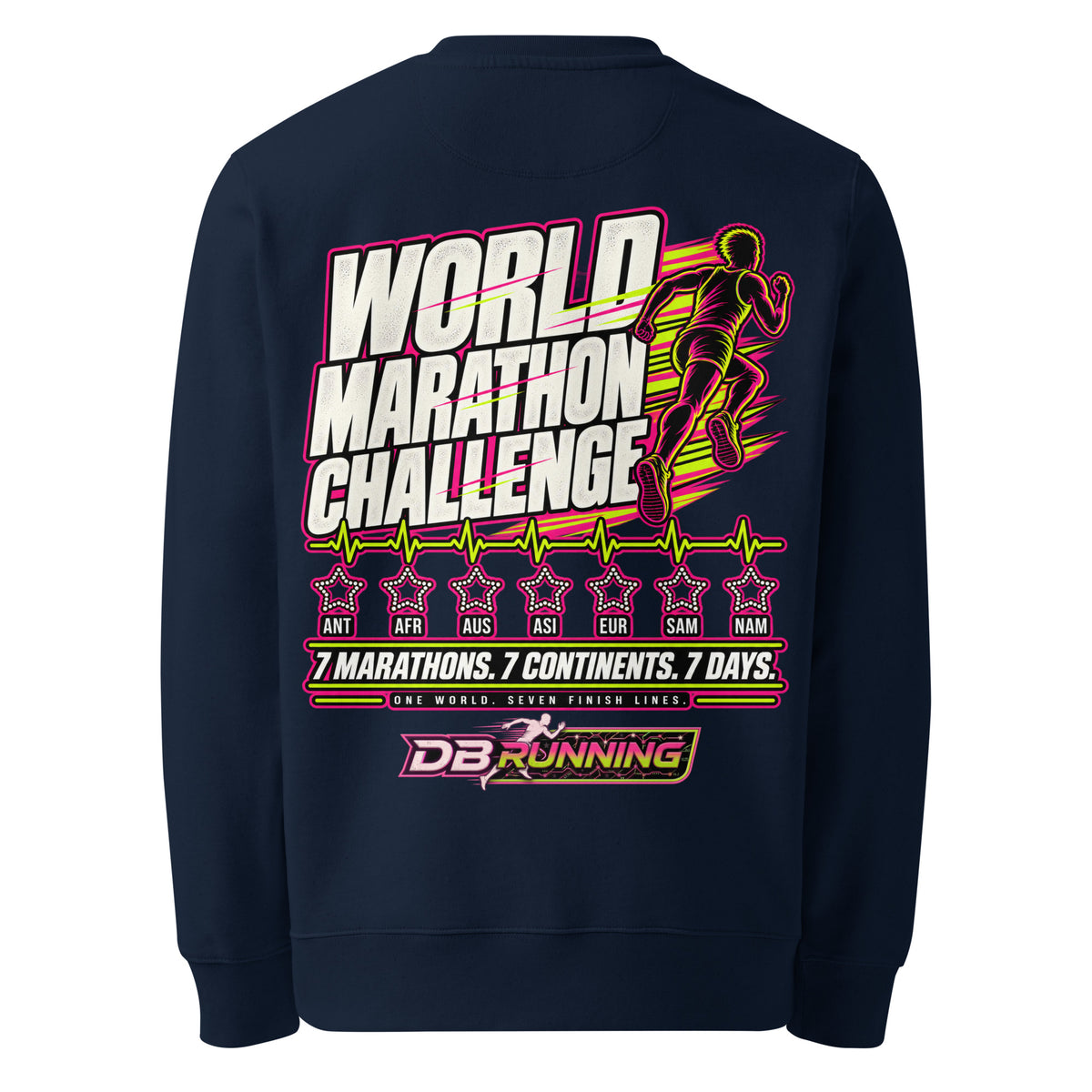 World Marathon Challenge Male - Heavyweight Sweatshirt - DB Running