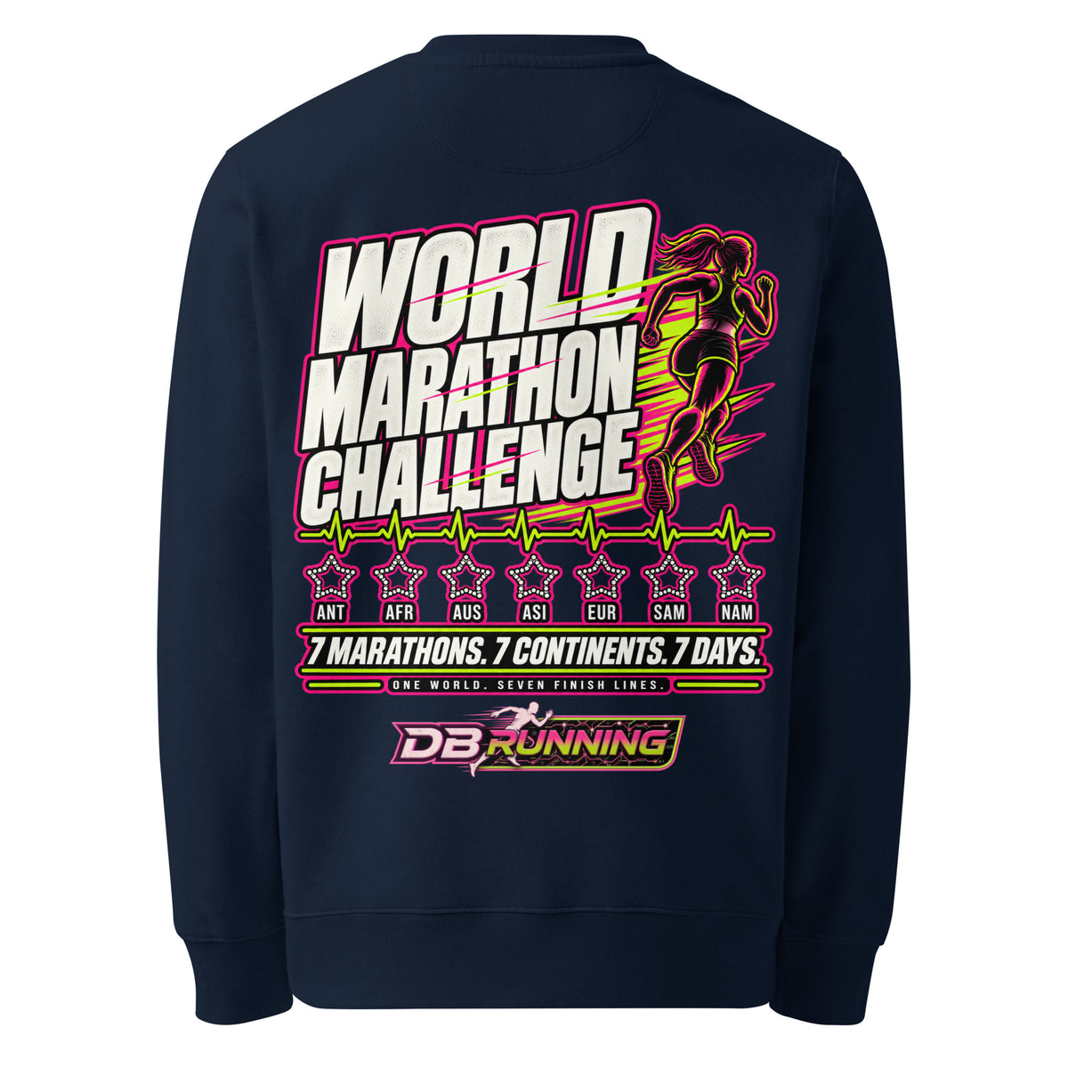 World Marathon Challenge Female - Heavyweight Sweatshirt - DB Running
