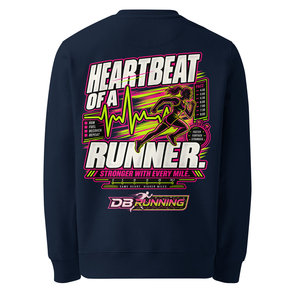 Heartbeat of a Runner Female - Heavyweight Sweatshirt - DB Running