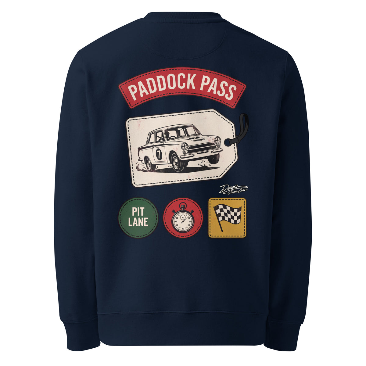 Cortina Paddock Pass Seven Heavyweight Sweatshirt - Dean's Classic Cars