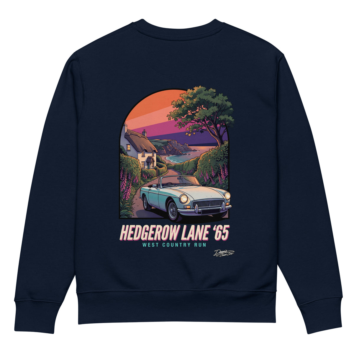 MGB Roadster Hedgerow Lane Heavyweight Sweatshirt - Dean's Classic Cars