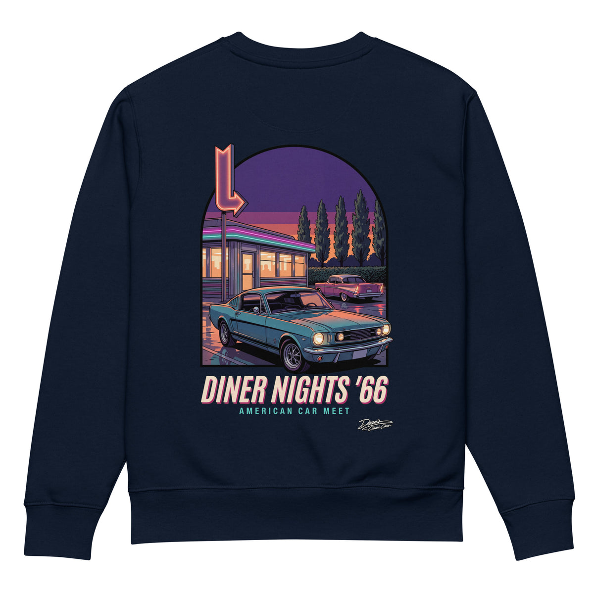Mustang GT Diner Nights Heavyweight Sweatshirt - Dean's Classic Cars