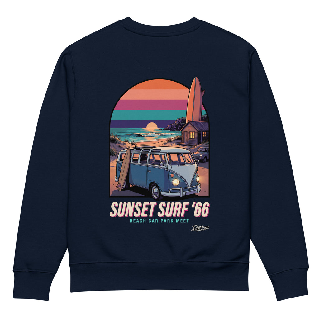 Split Screen Sunset Surf Heavyweight Sweatshirt - Dean's Classic Cars