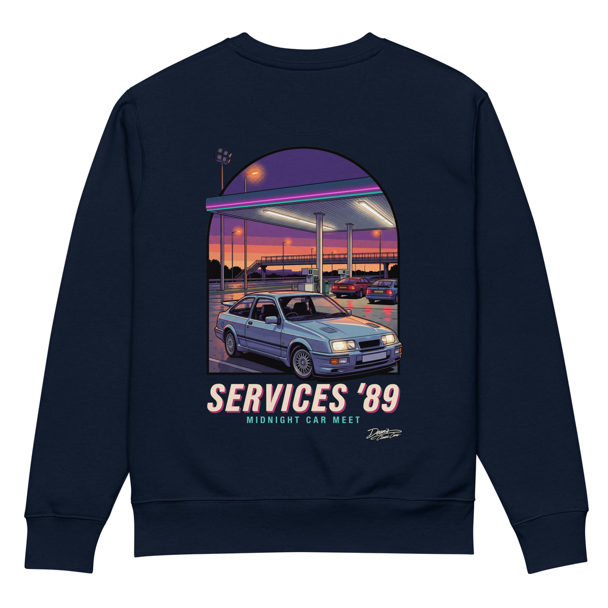 Sierra Cosworth Midnight Services Heavyweight Sweatshirt - Dean's Classic Cars