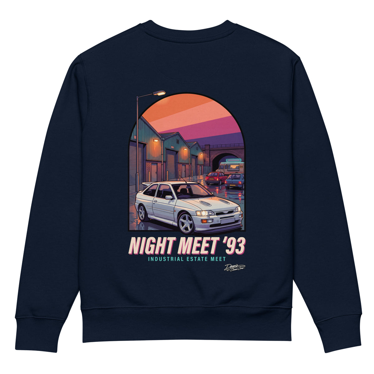 Escort Cosworth Night Meet Heavyweight Sweatshirt - Dean's Classic Cars